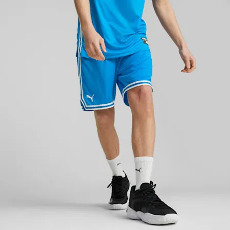 Hoops Team Men's Basketball Shorts | Electric Blue Lemonade | PUMA Basketball | PUMA 