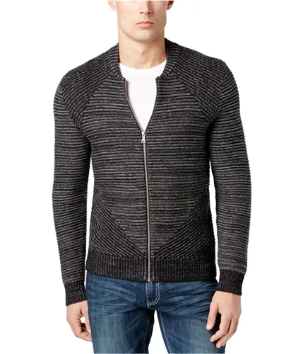 I-N-C Mens Variable Striped Cardigan Sweater