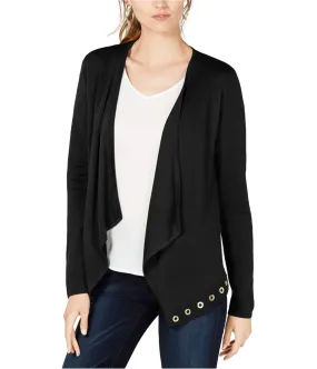 I-N-C Womens Grommet-Trim Cardigan Sweater