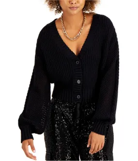 I-N-C Womens Mixed-Stitch Cardigan Sweater