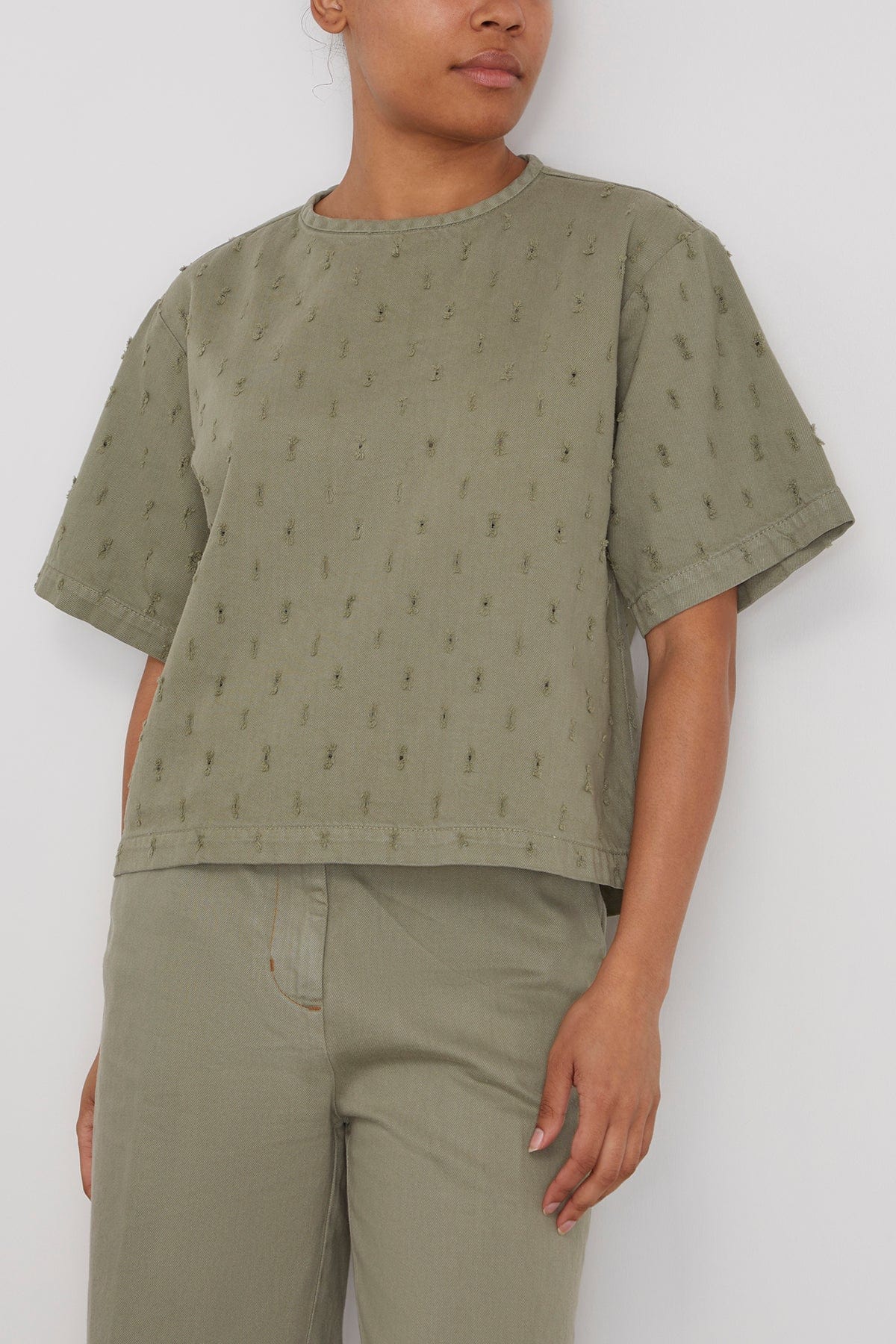 Laser Pisano Top in Sage