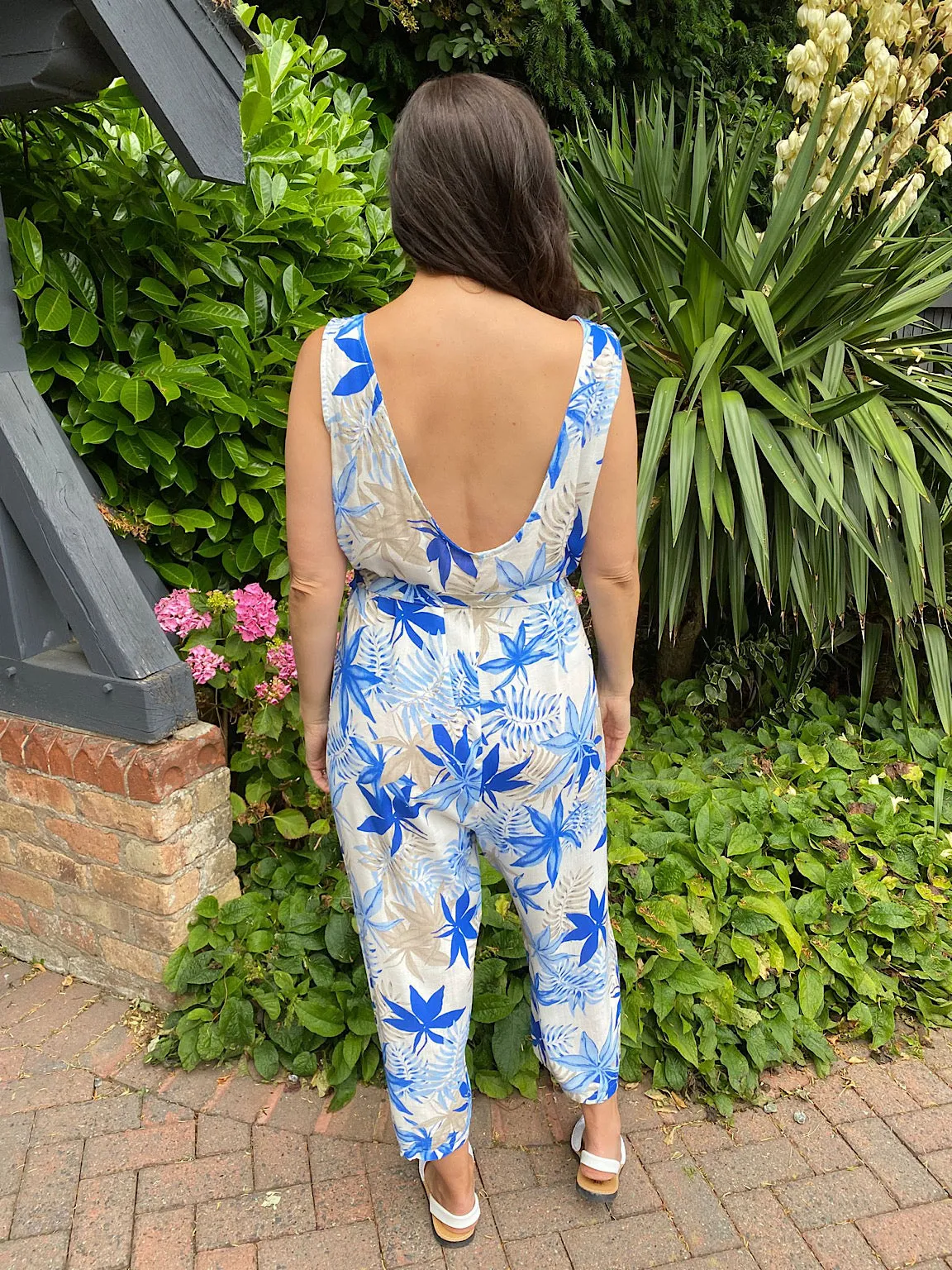 Leaf Pattern Jumpsuit Anna