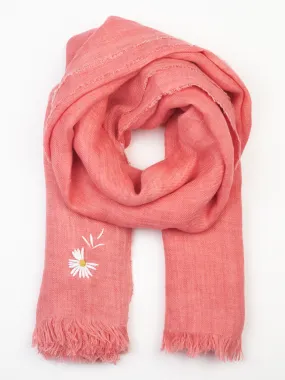 Linen Square Scarf Orange 