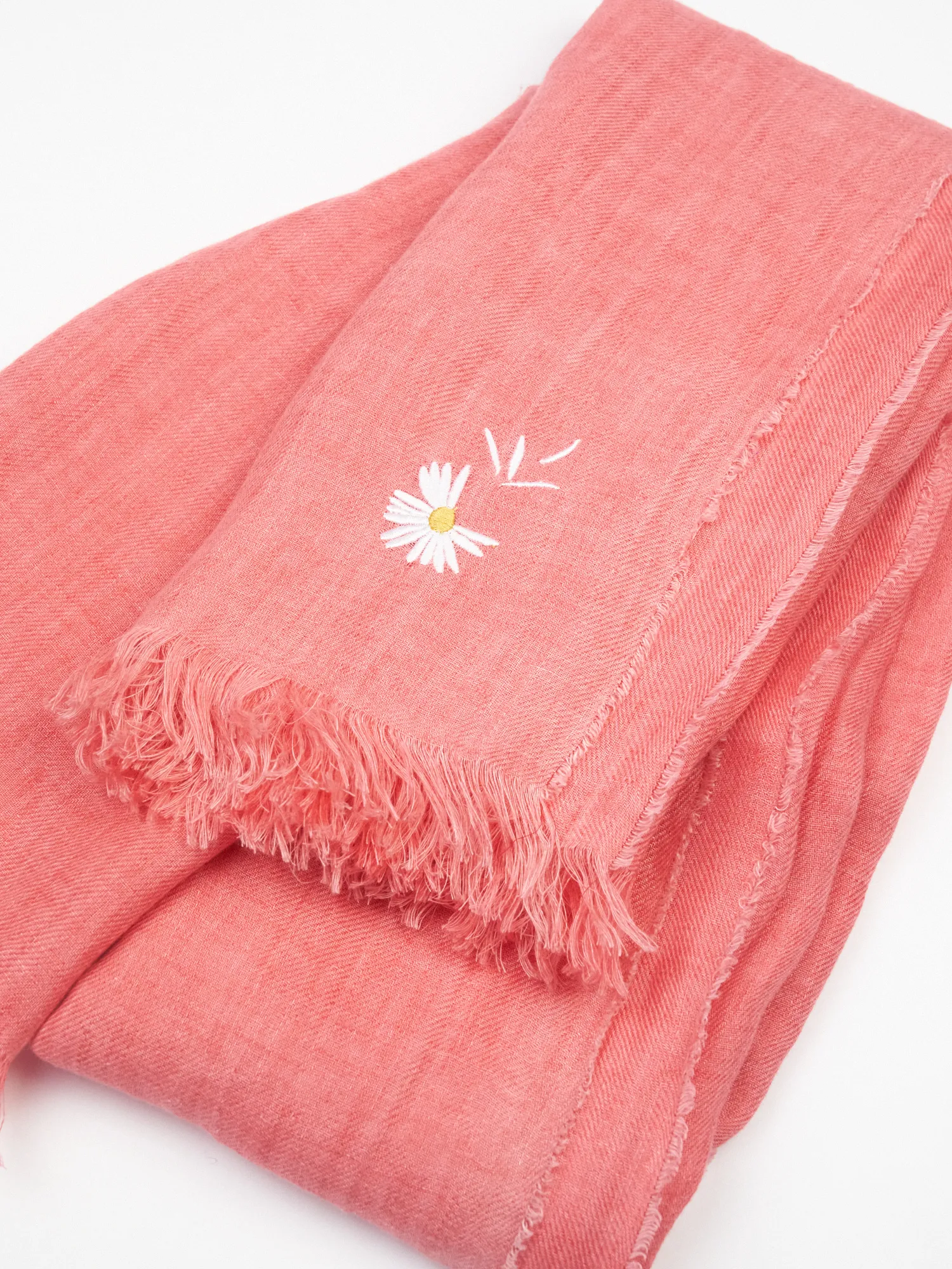 Linen Square Scarf Orange 