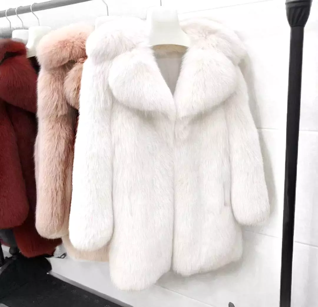 Lux Thick Fox Fur Coat