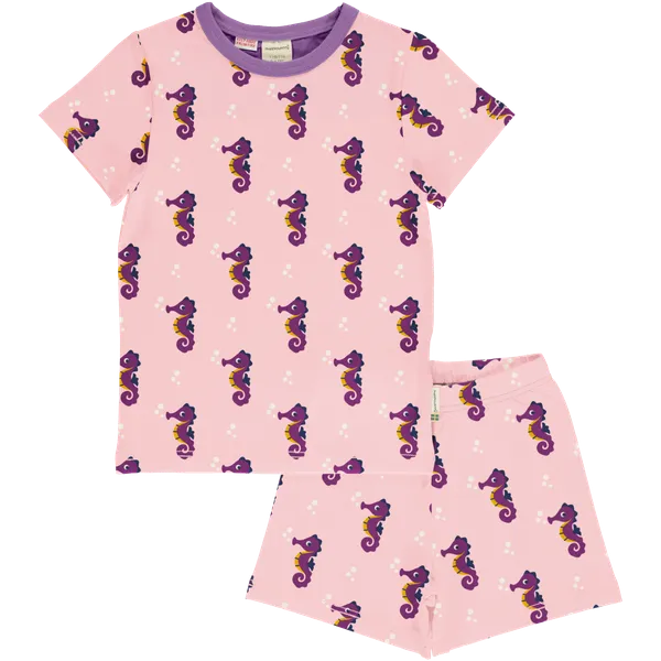 Maxomorra Seahorse Organic Cotton Short Pyjamas