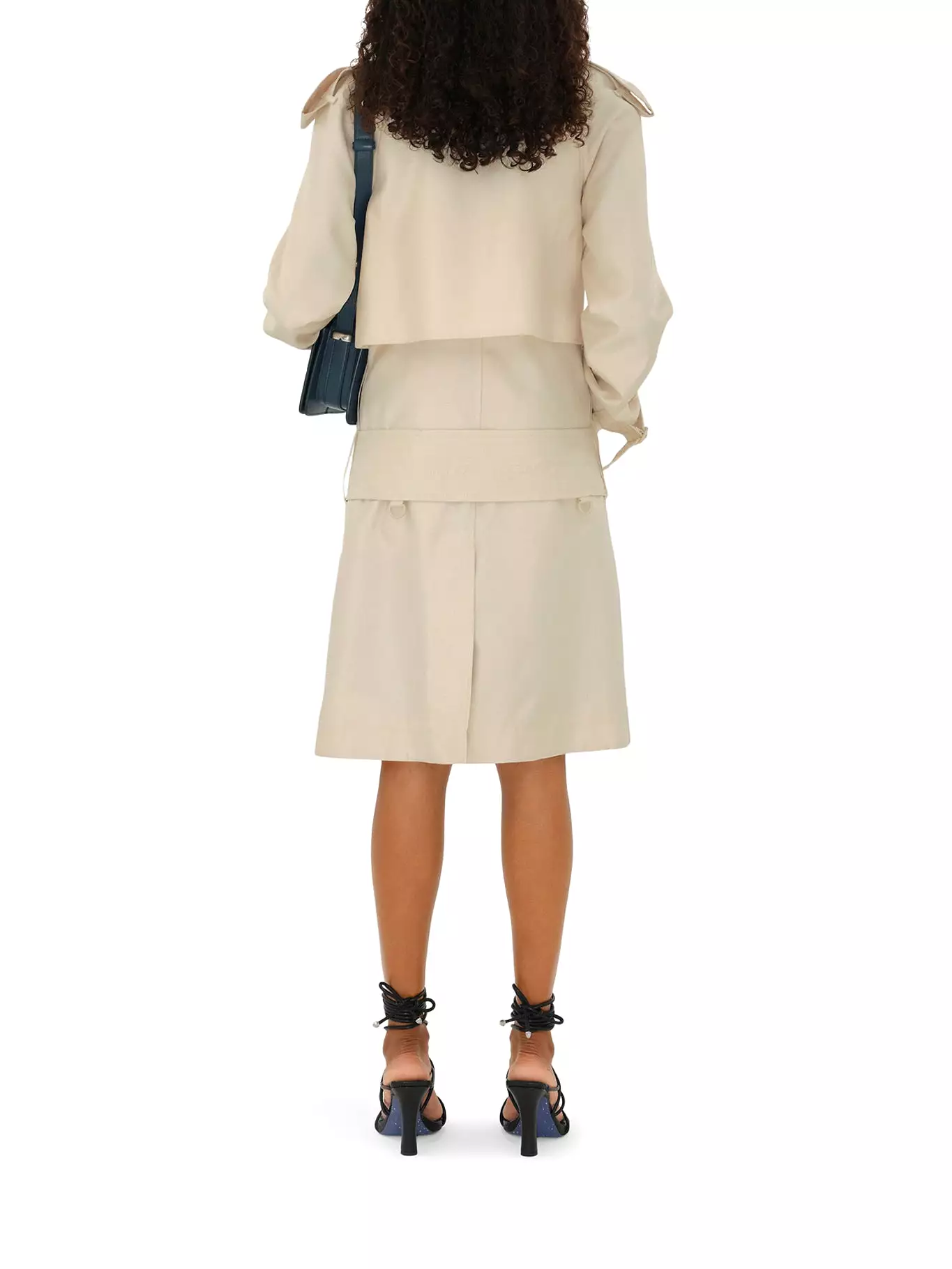 Medium trench coat in silk blend