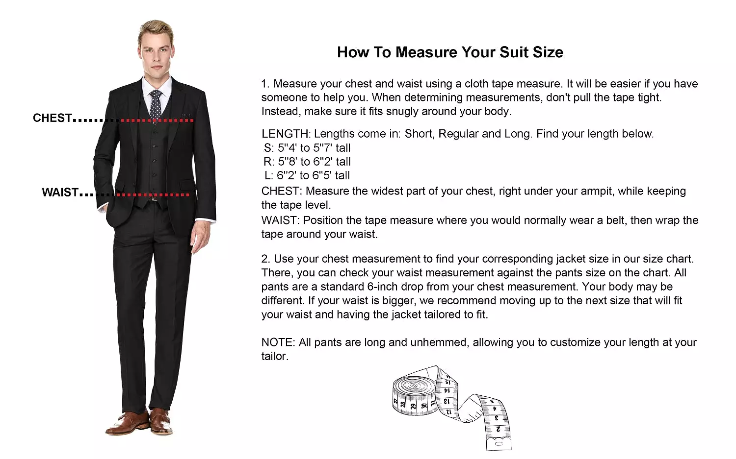 Men's Classic Fit Notch Lapel Tuxedo