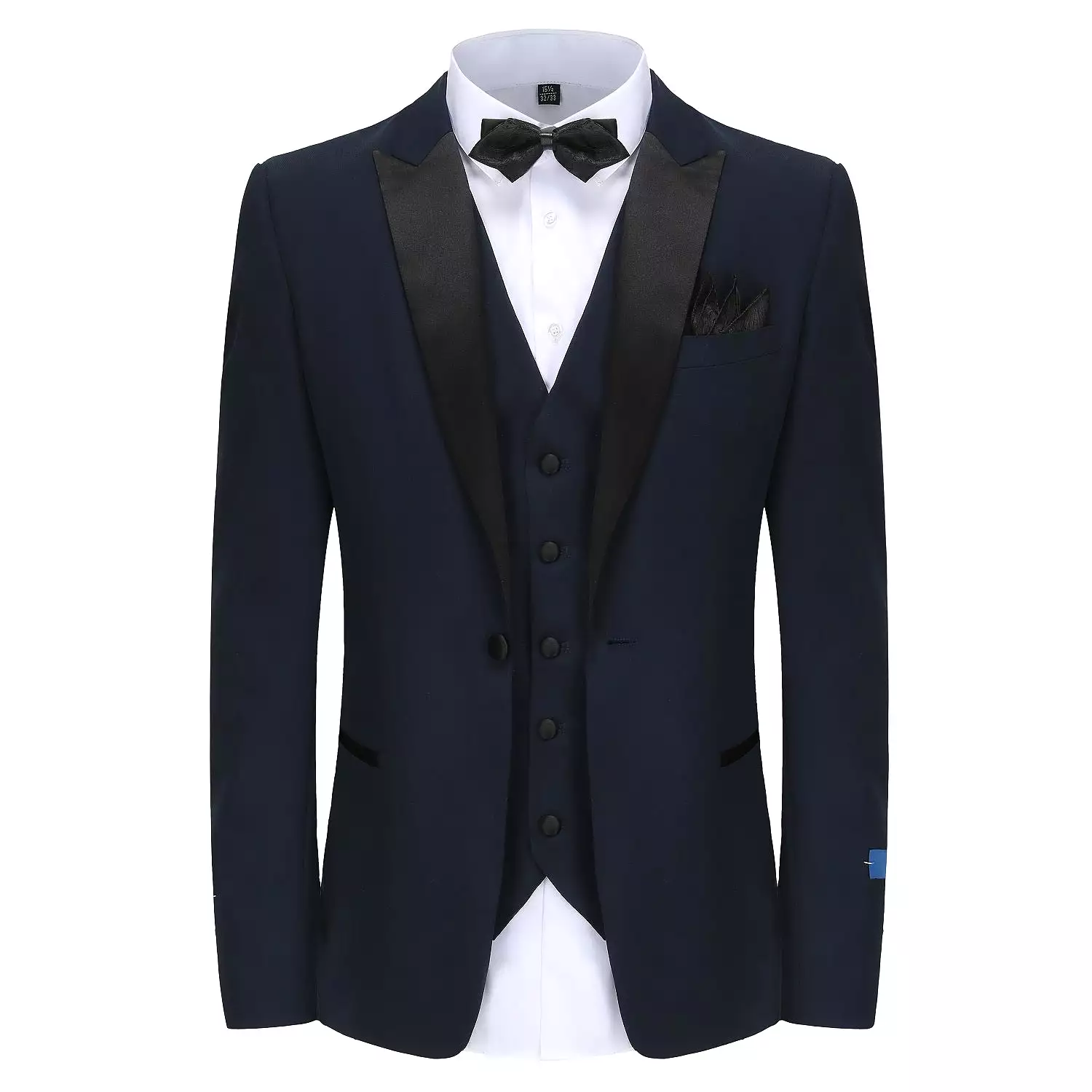 Men's Slim-Fit 3PC Satin Peak Lapel Tuxedo