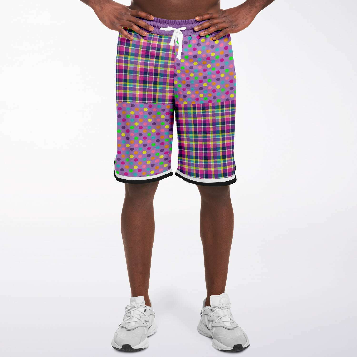 Mercury Retrograde Polka Plaid Basketball Shorts