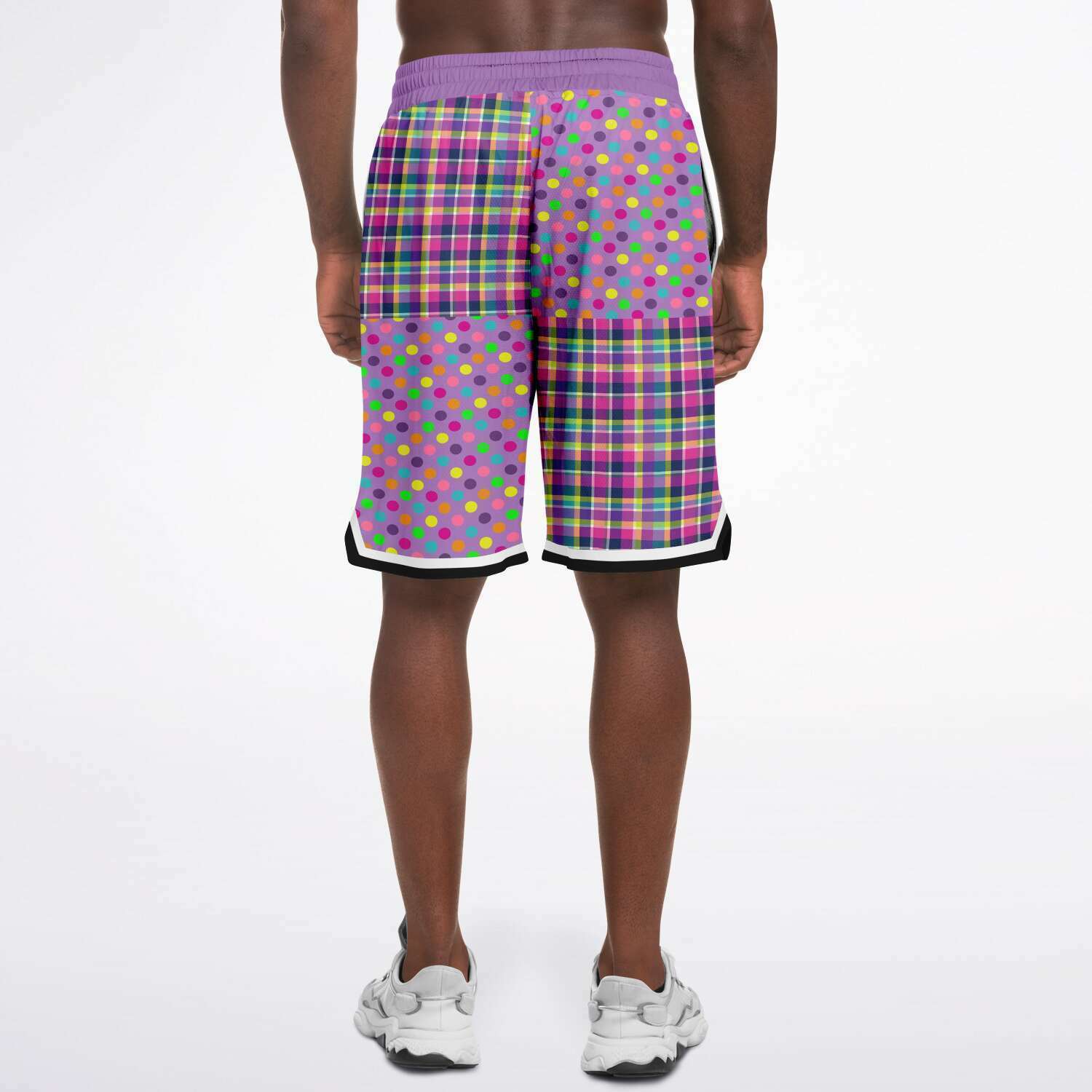 Mercury Retrograde Polka Plaid Basketball Shorts