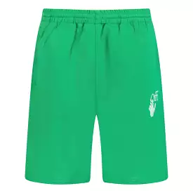 OFF WHITE HANDS OFF SKATE TRACK SHORTS GREEN