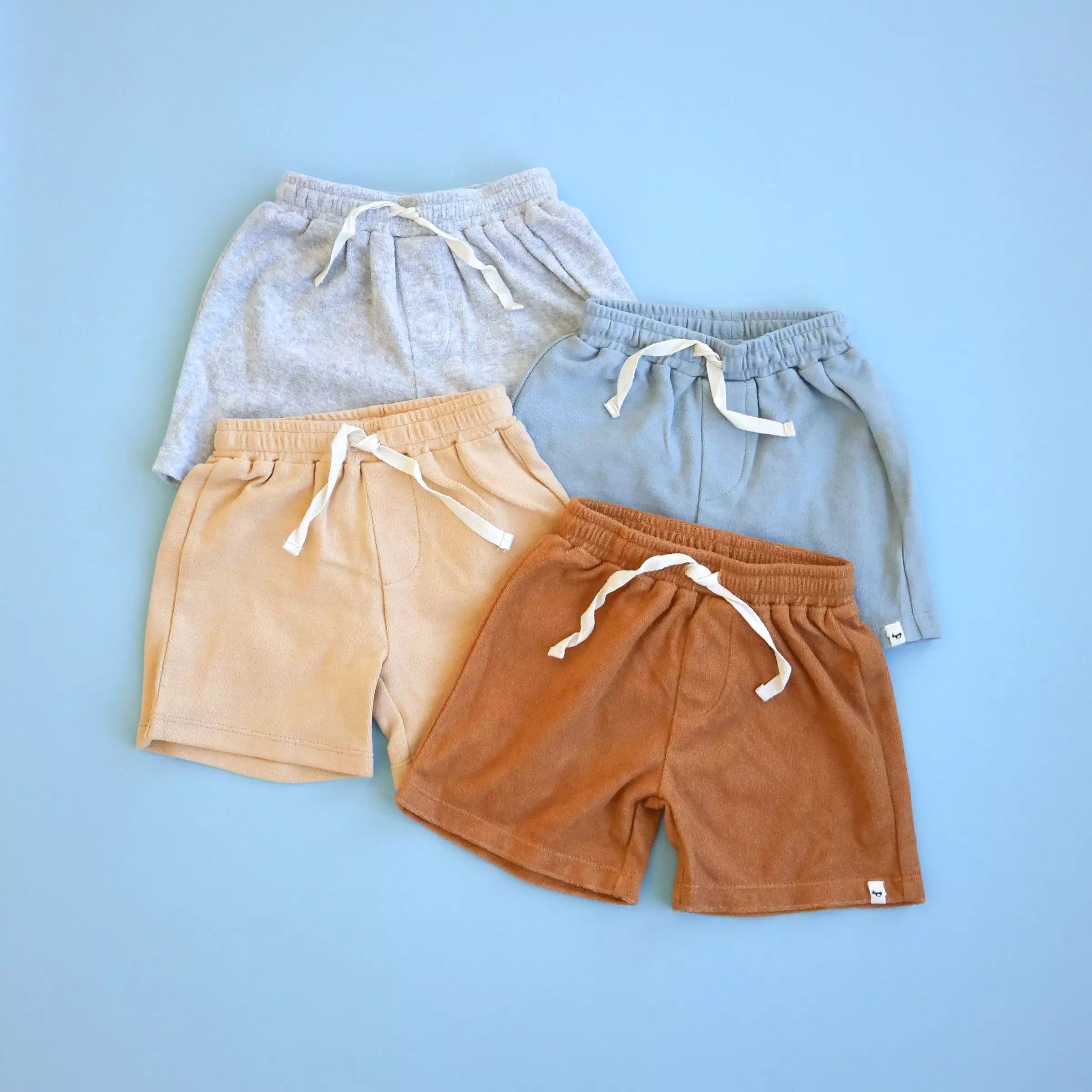 oh baby! Cotton Terry Boys Track Shorts - Caramel