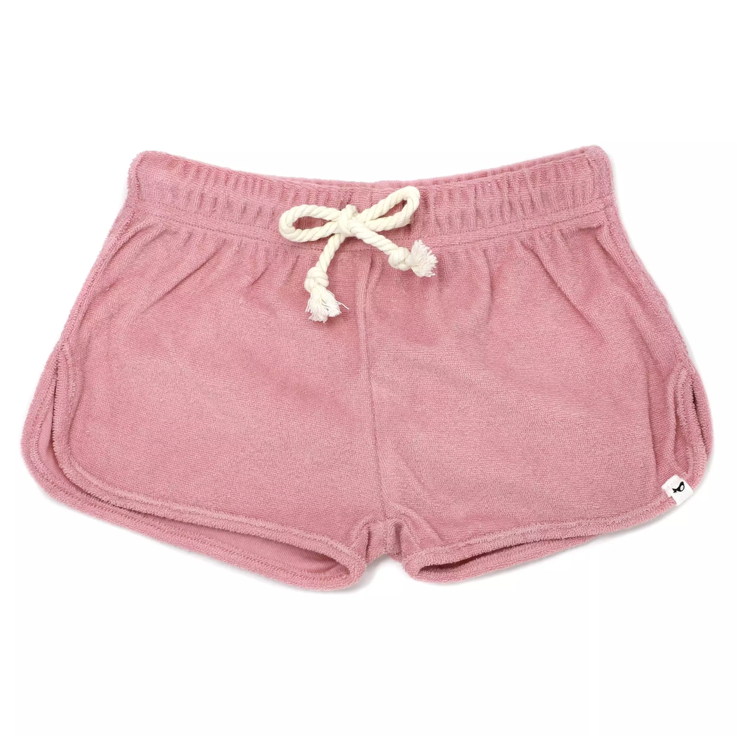 oh baby! Cotton Terry Drawstring Shorter Track Shorts- Blush