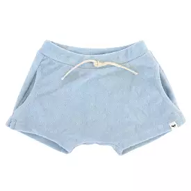 oh baby! Cotton Terry Pocket Drawstring Baby Shorts - Sky Blue