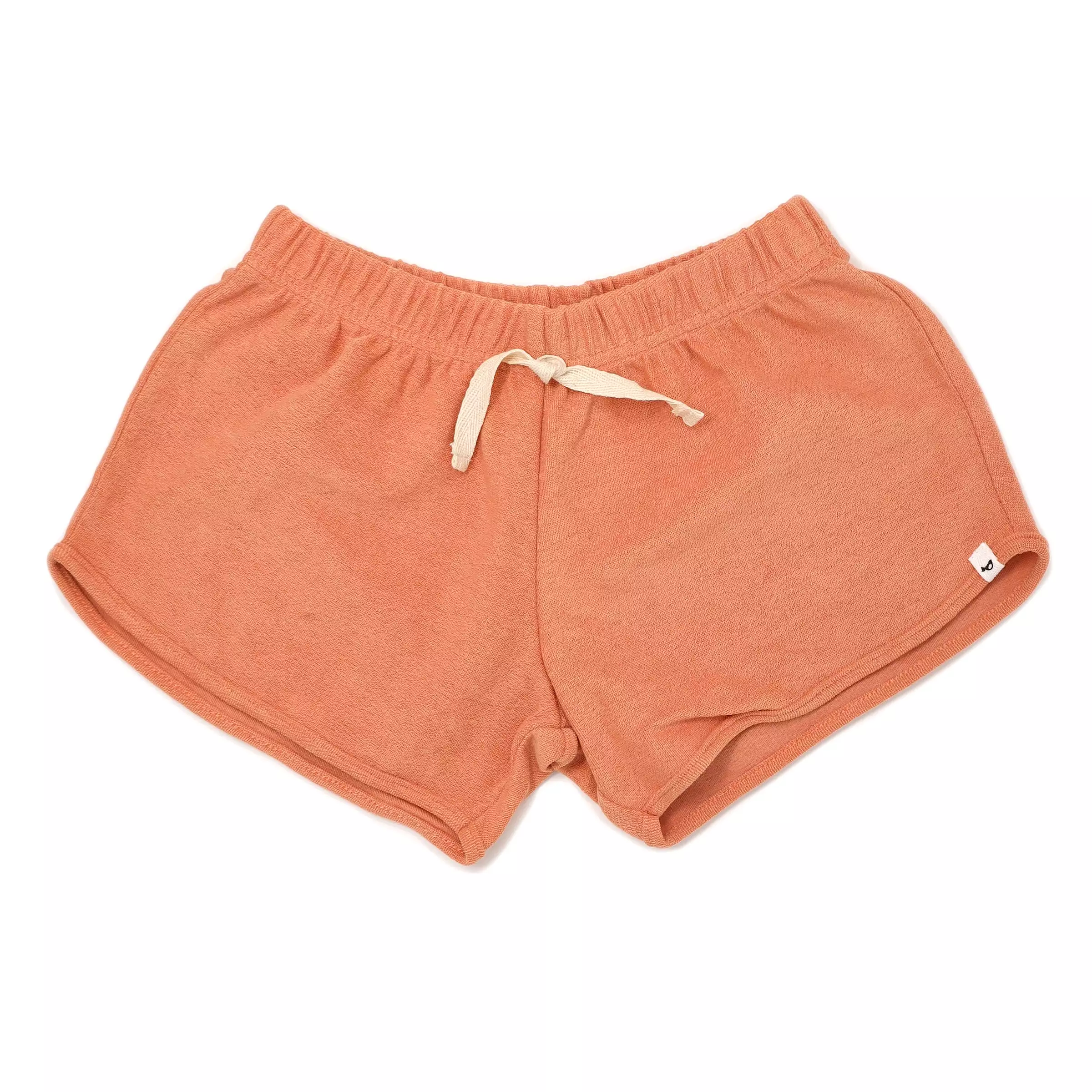 oh baby! Girls Cotton Terry Track Shorts - Coral