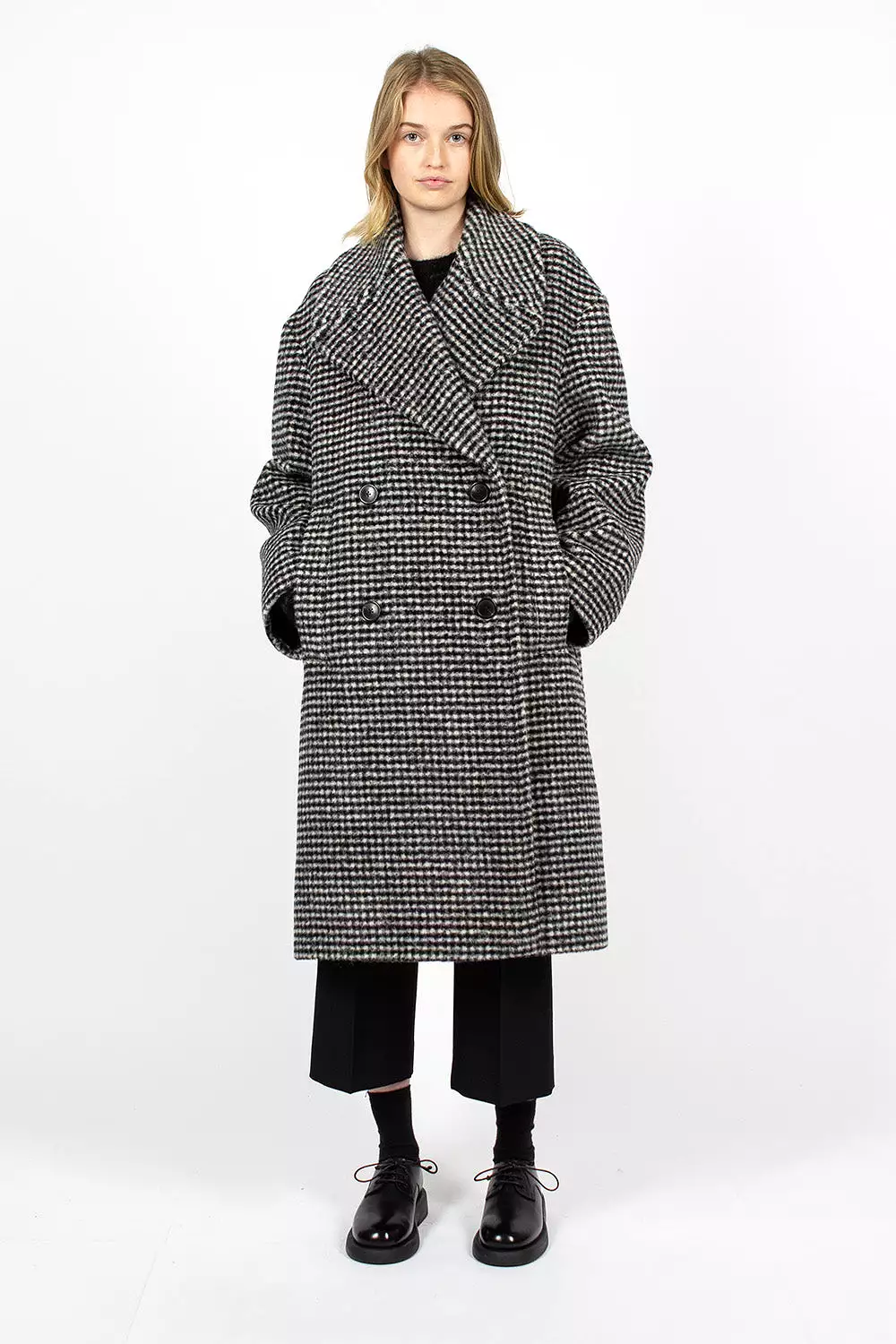 Overcoat Black/White Check