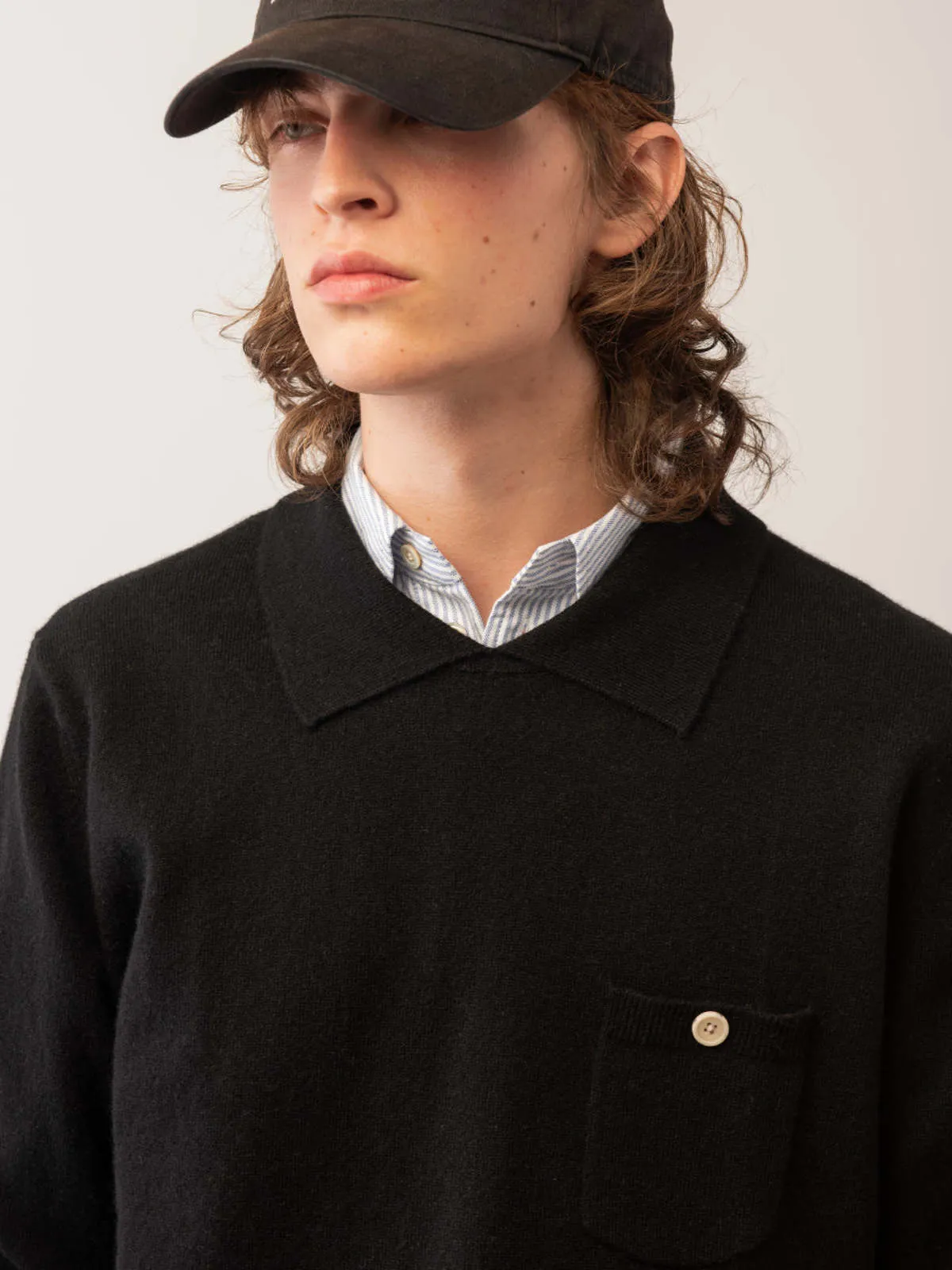 Polo Sweater - Black