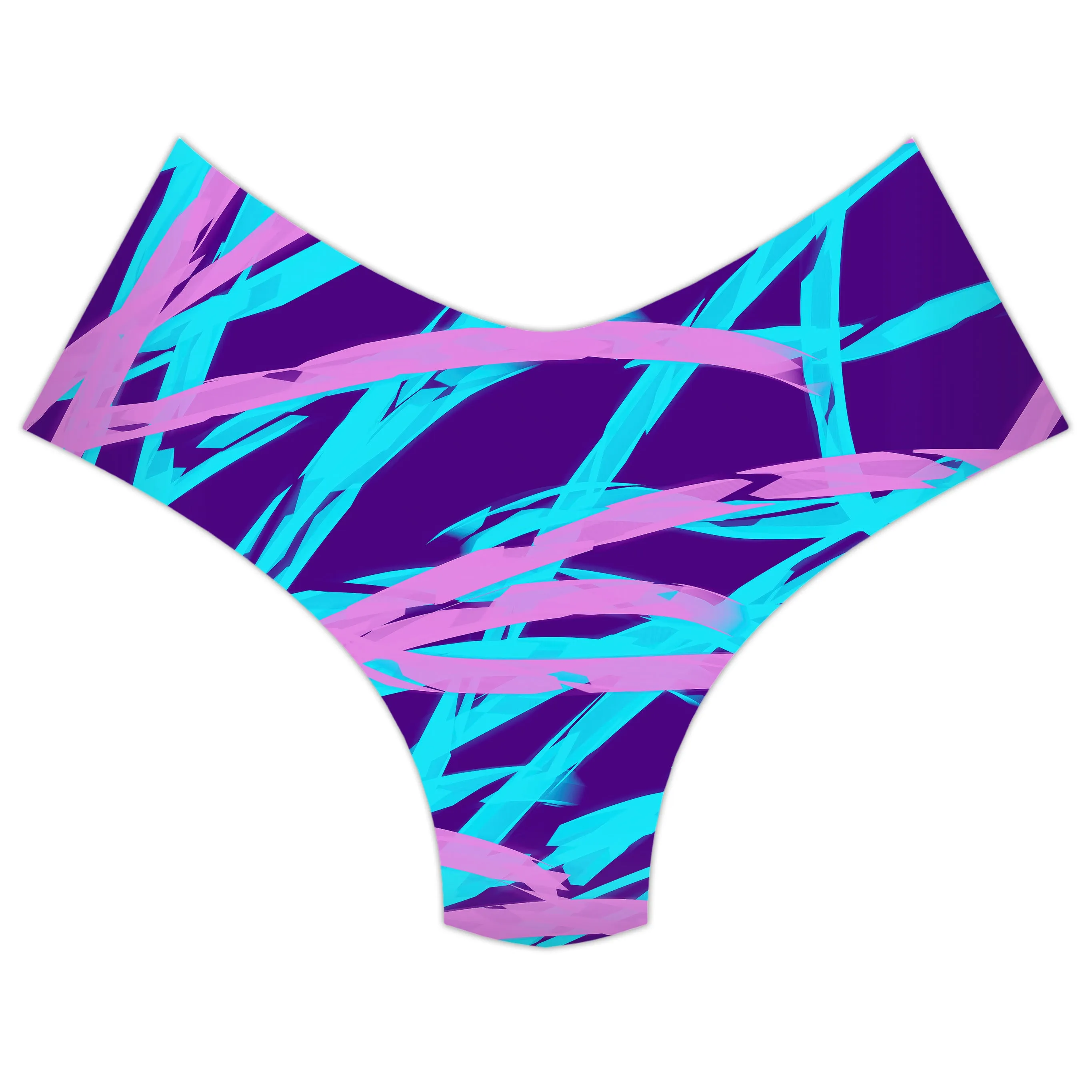 Purple and Blue Rave Abstract Booty Shorts