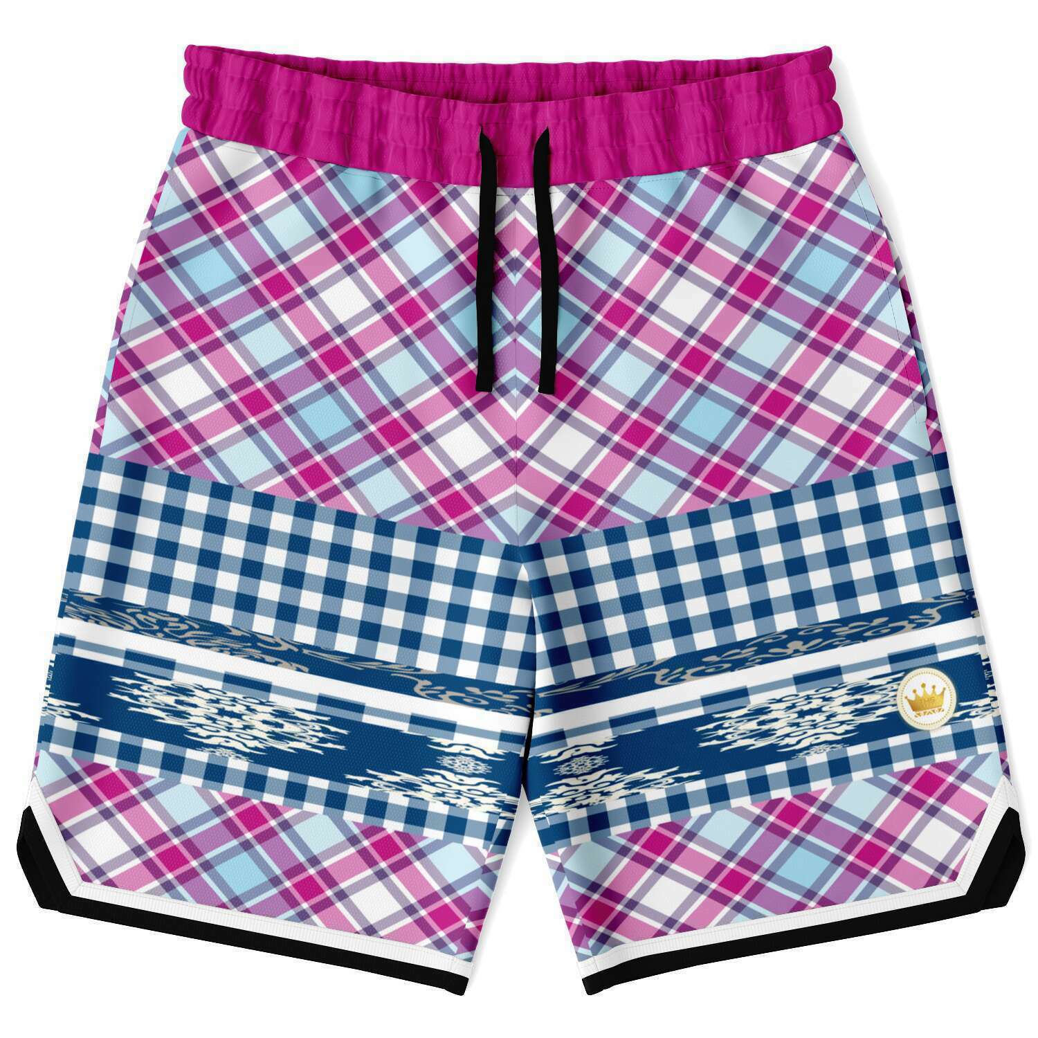 Purple Haze Plaid Basketball Shorts