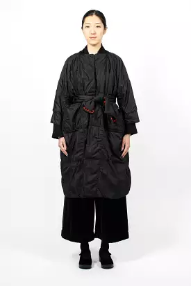 Quilted Reversible Coat Black/Red