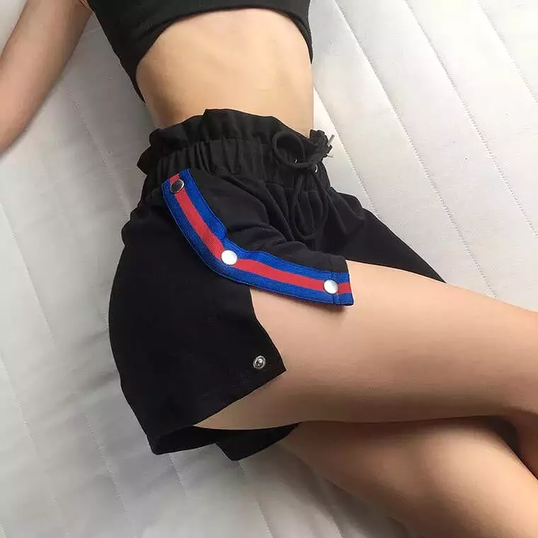 Red & Blue Stripe Track Shorts