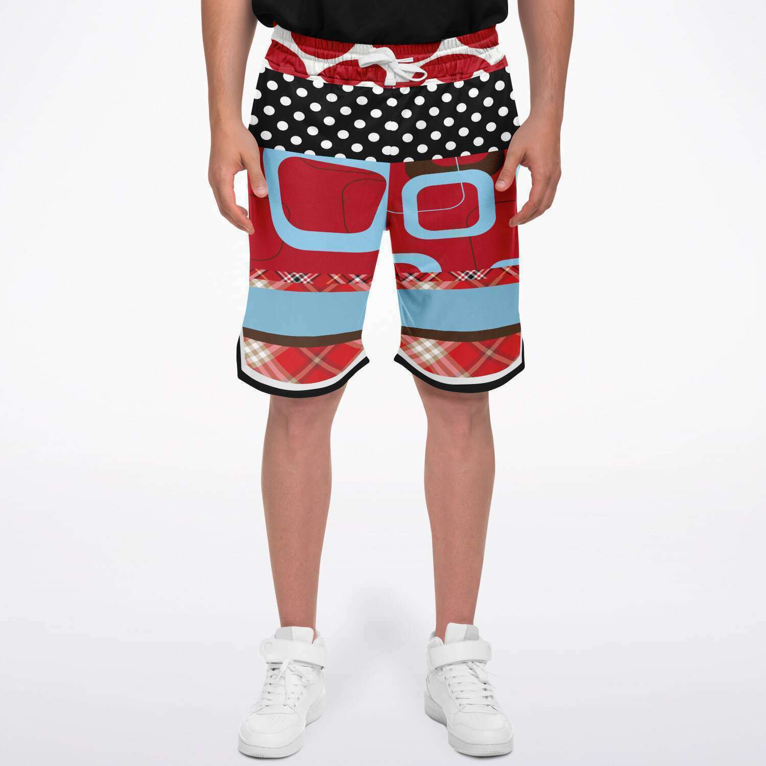 Red Pacific Palisades Basketball Shorts