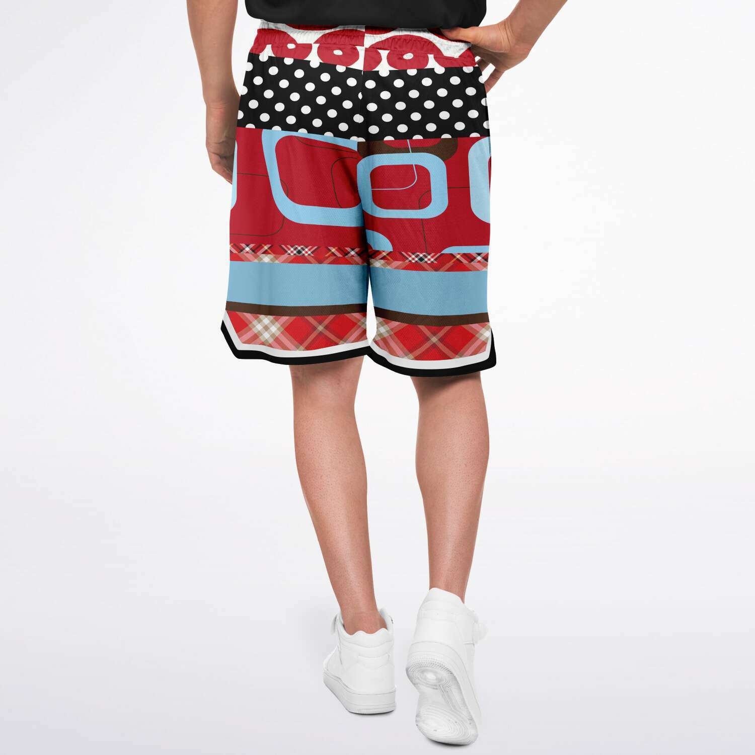 Red Pacific Palisades Basketball Shorts