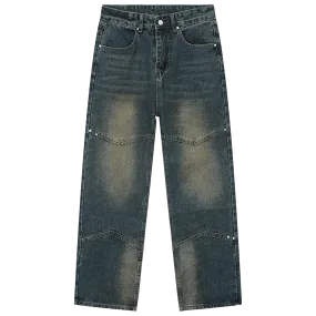 'Rhapsody' Patch-Panel Faded Denim Jeans