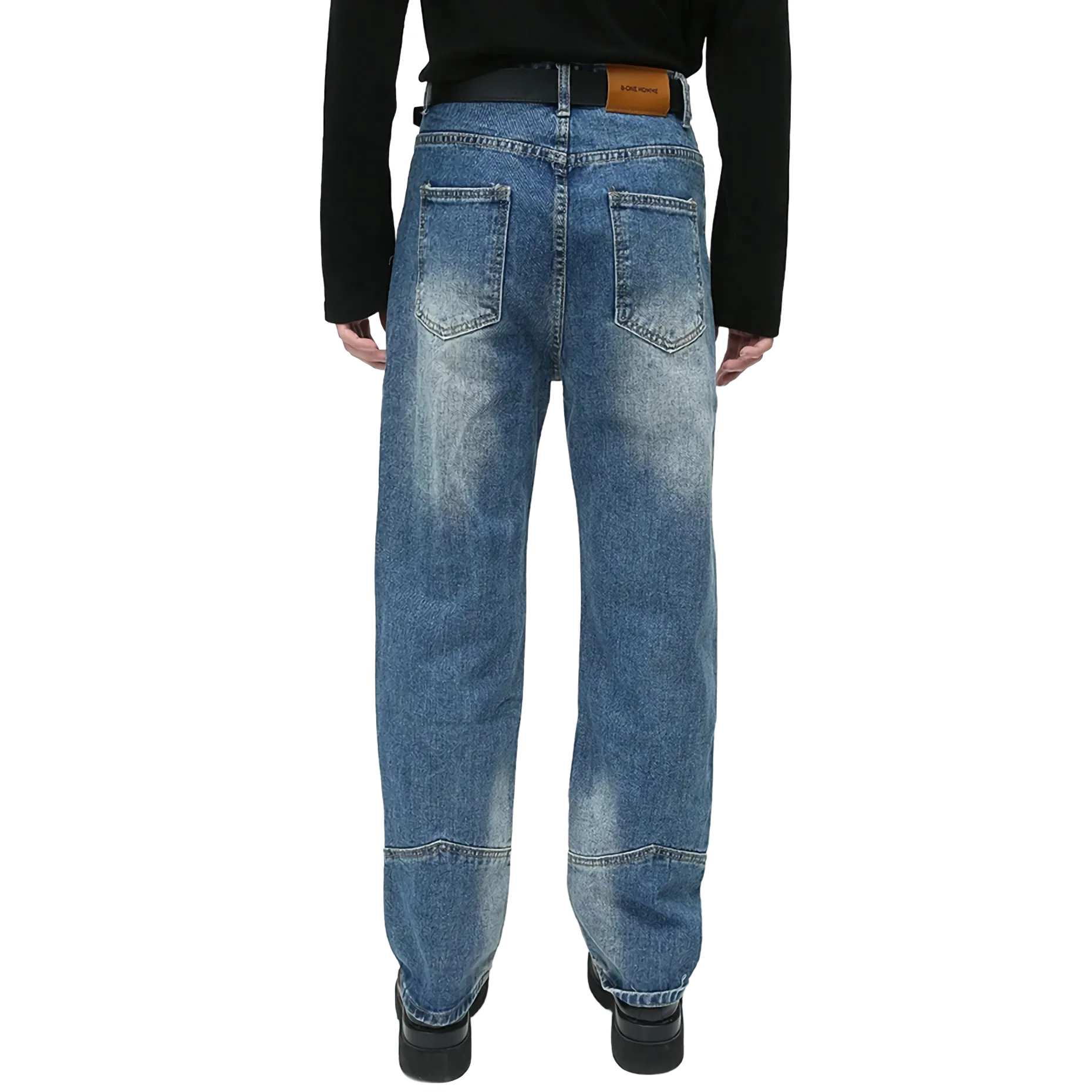 'Rhapsody' Patch-Panel Faded Denim Jeans