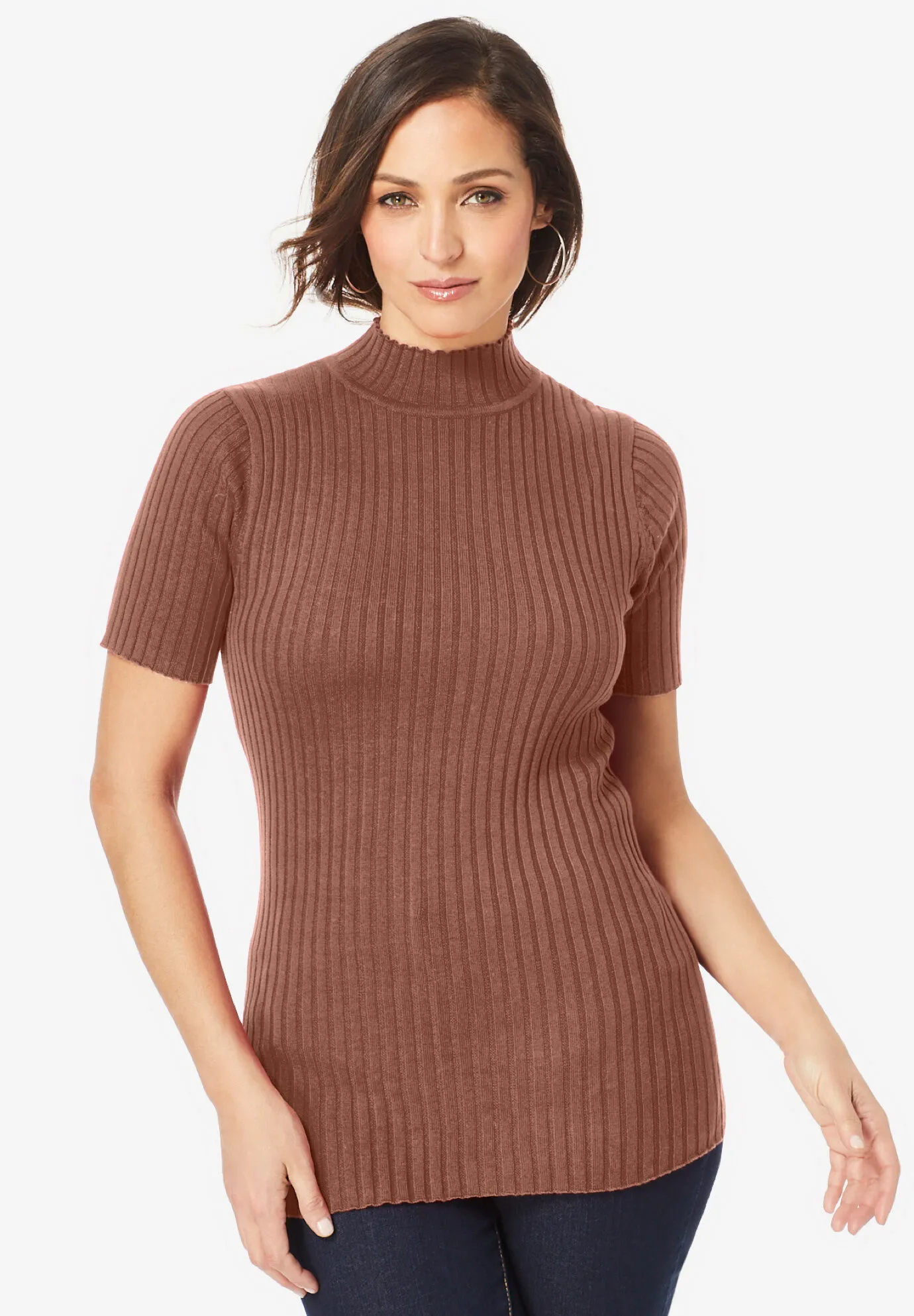 Rib Mockneck Sweater