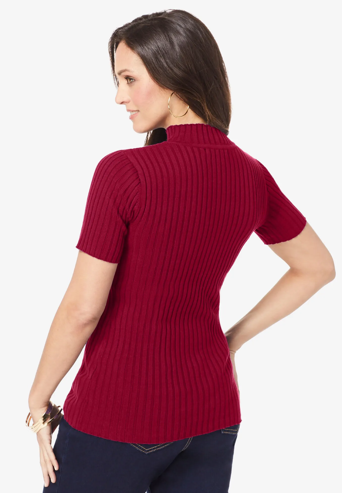 Rib Mockneck Sweater