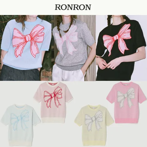 RONRON  |Casual Style Street Style Short Sleeves Office Style