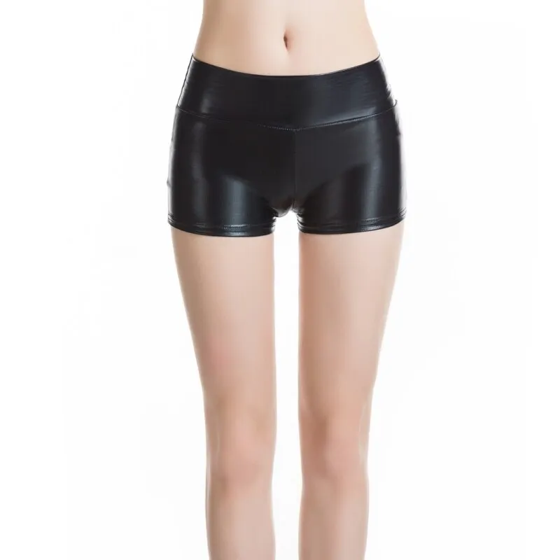 Shiny Club Hot Pants Mini Shorts Metallic Booty Shorts Liquid Wet Look Dance Bottoms Dancing Raves Festivals Costumes