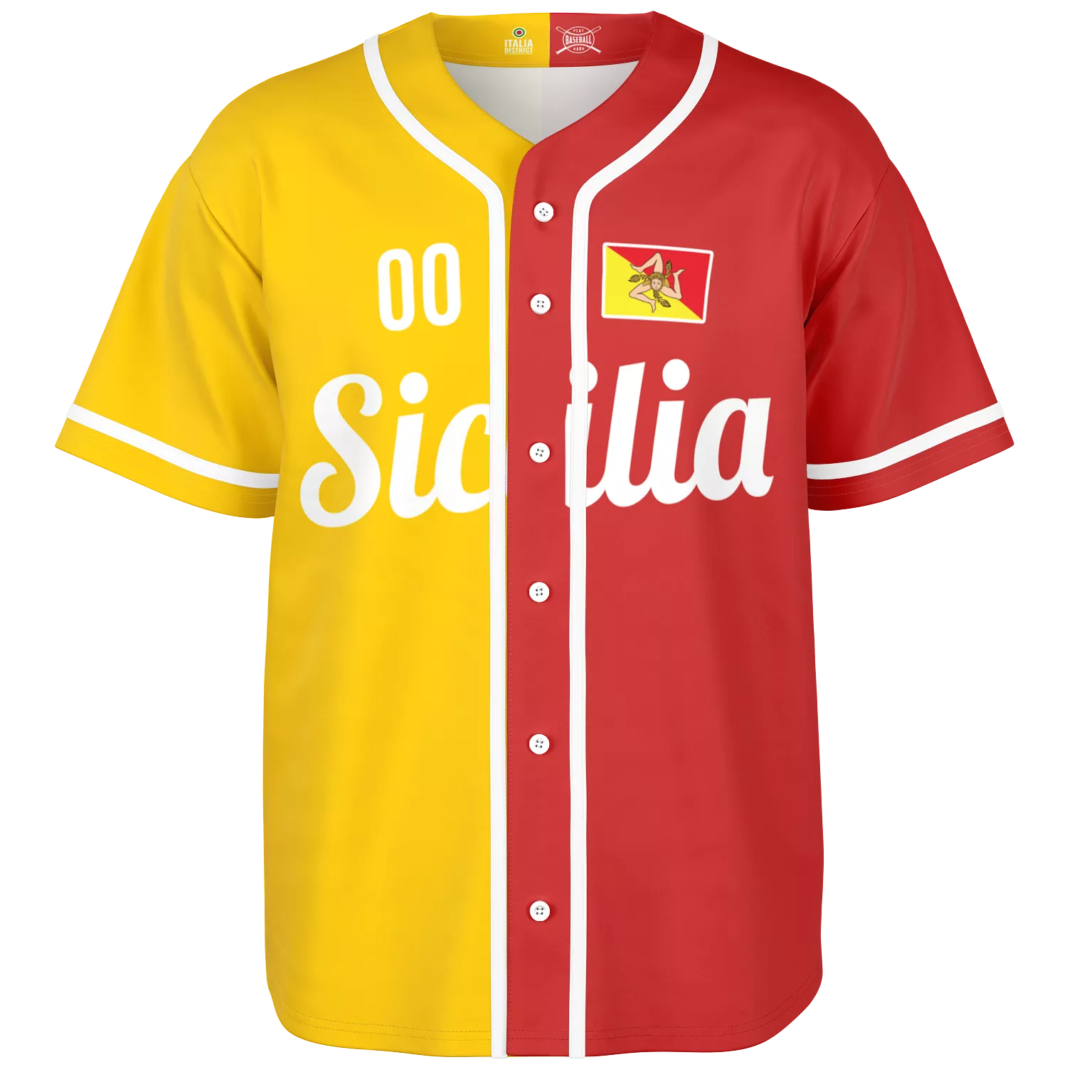 Sicily Baseball Jersey - Custom Name + Number