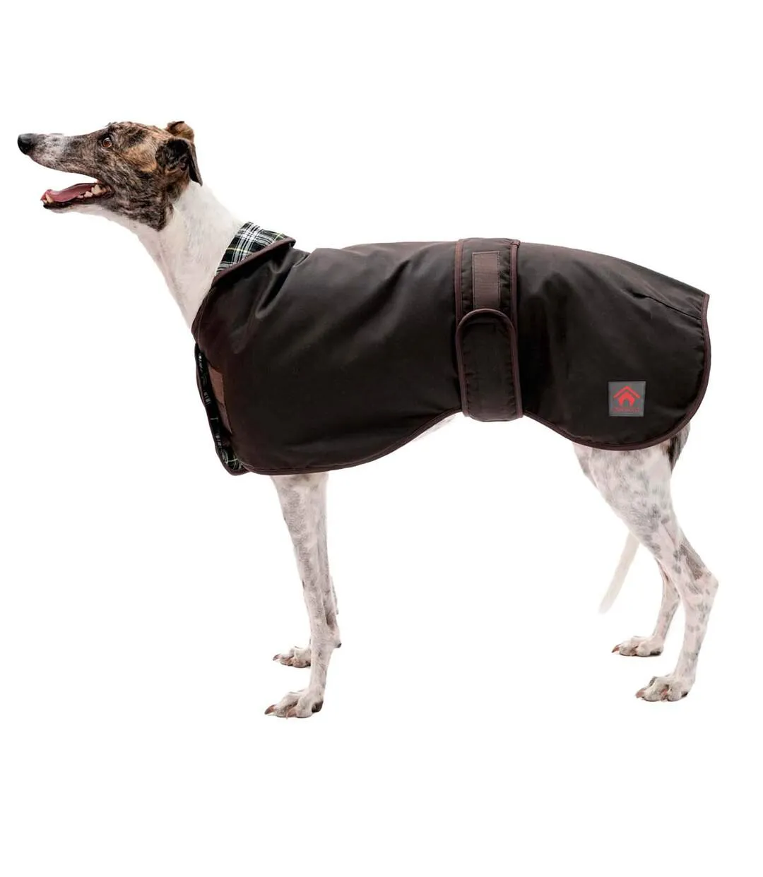 Sighthound waxed dog coat 51cm brown Firefoot