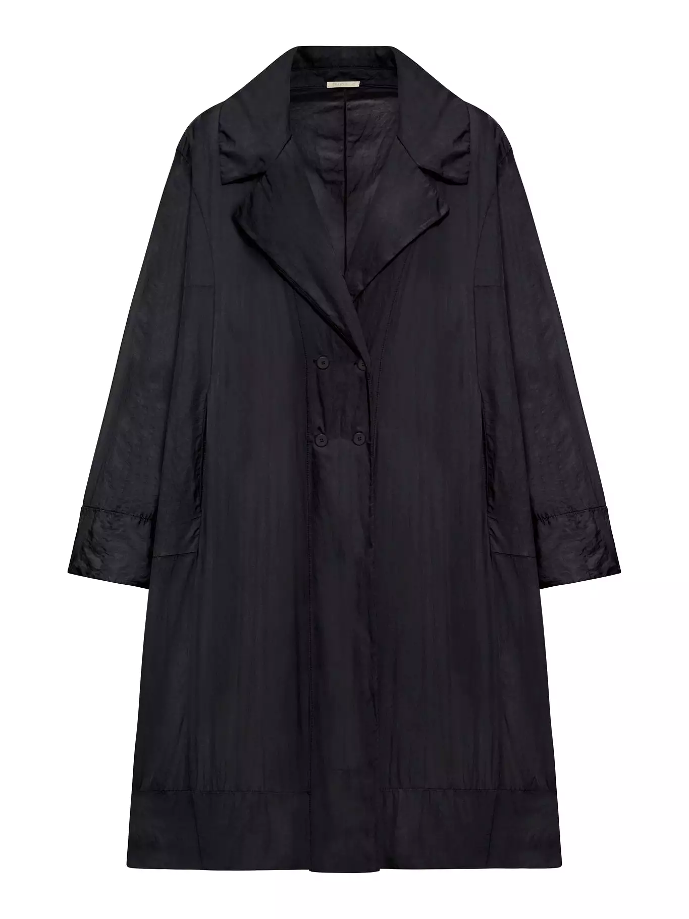 silk blend trench coat