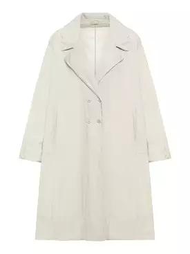 silk blend trench coat