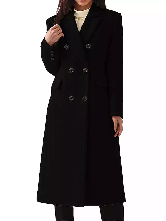 Stay Warm and Stylish This Winter with Women's Double Breasted Overcoat