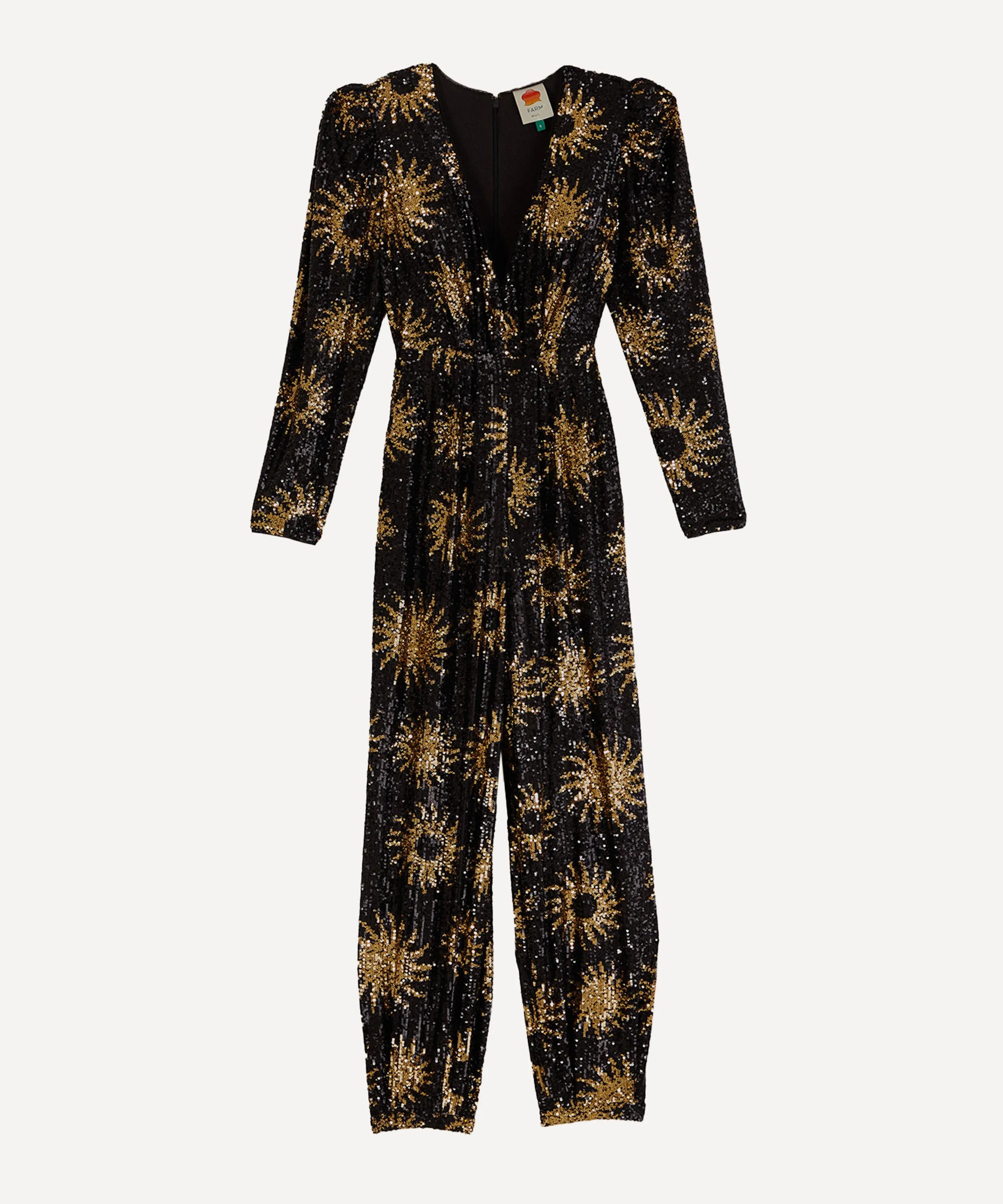 Sunny Mood Sequin V-Neck Jumpsuit