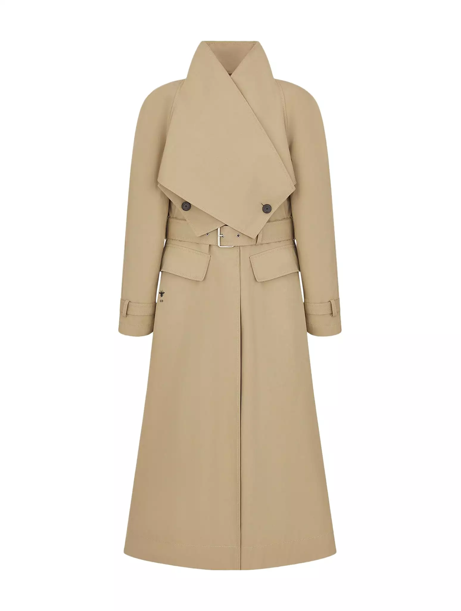 trench coat in beige cotton Gabardine