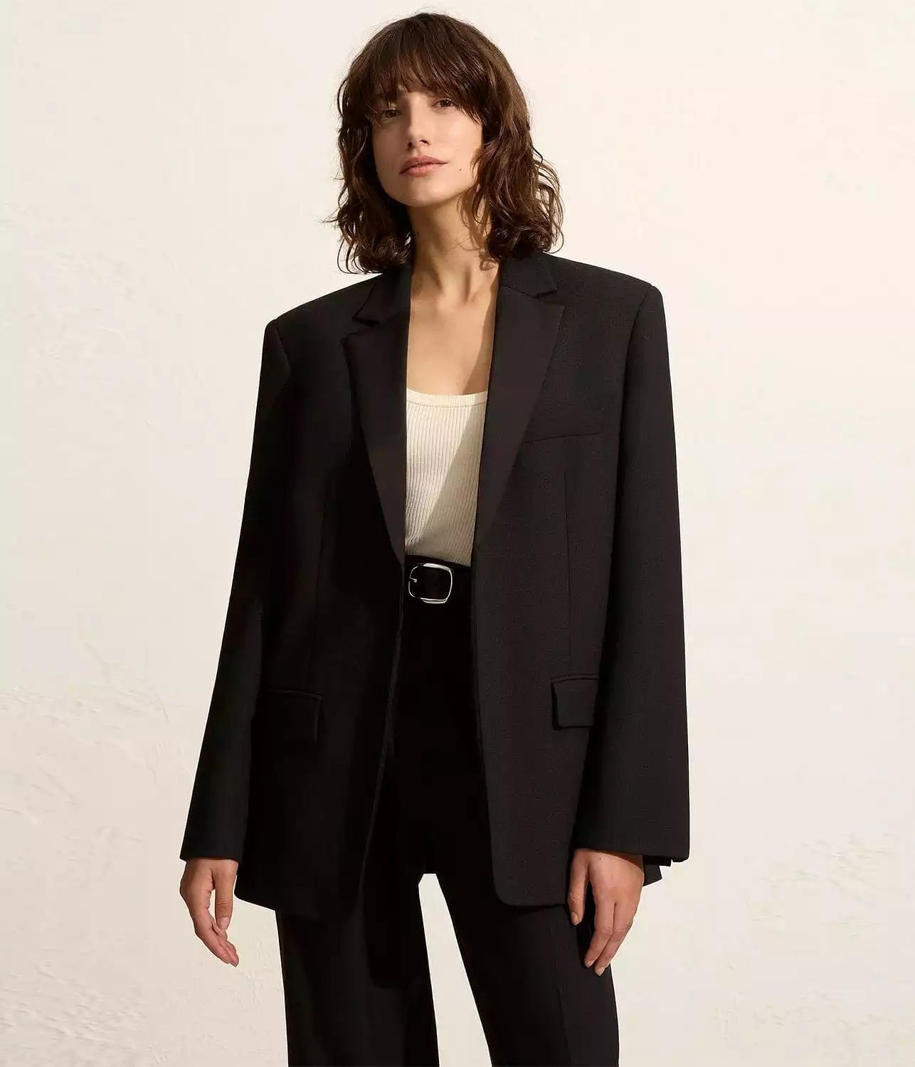 TUXEDO BLAZER- BLACK