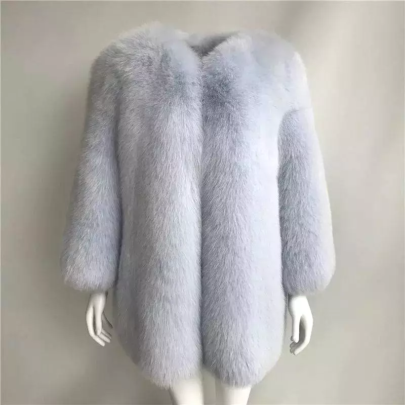 Ultra Plush Mid Length Fox Fur Coat