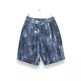 Universal Works Pleated Track Short cloud denim 28156