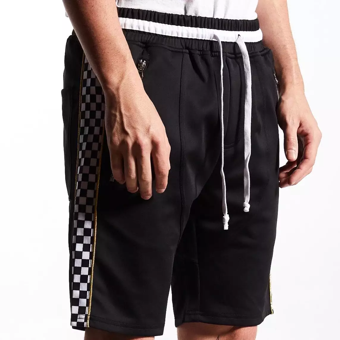 VELOCITY TRACK SHORTS BLK/CHKR