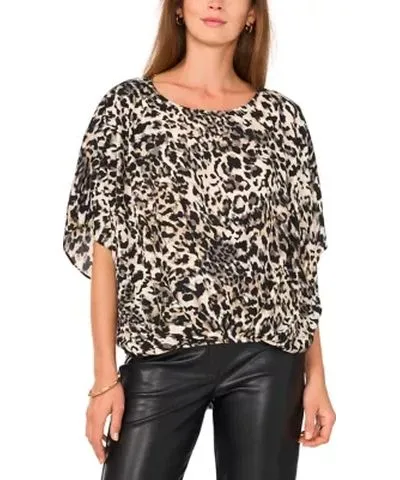 Vince Camuto Women's Hi Low Leopard Print Blouse