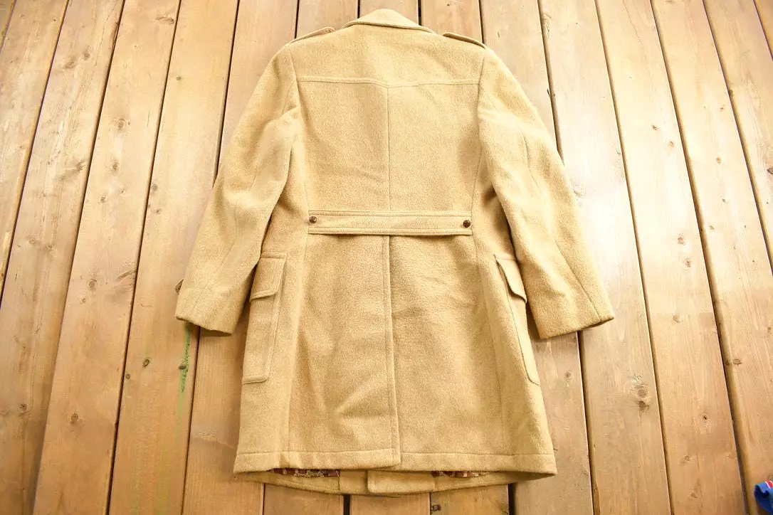 Vintage 1960s Beige Button Up Wool Overcoat / 1990s Overcoat / 1990s Vintage / Made In Canada / Outerwear / Winter / Cozy Trench