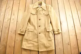 Vintage 1960s Beige Button Up Wool Overcoat / 1990s Overcoat / 1990s Vintage / Made In Canada / Outerwear / Winter / Cozy Trench