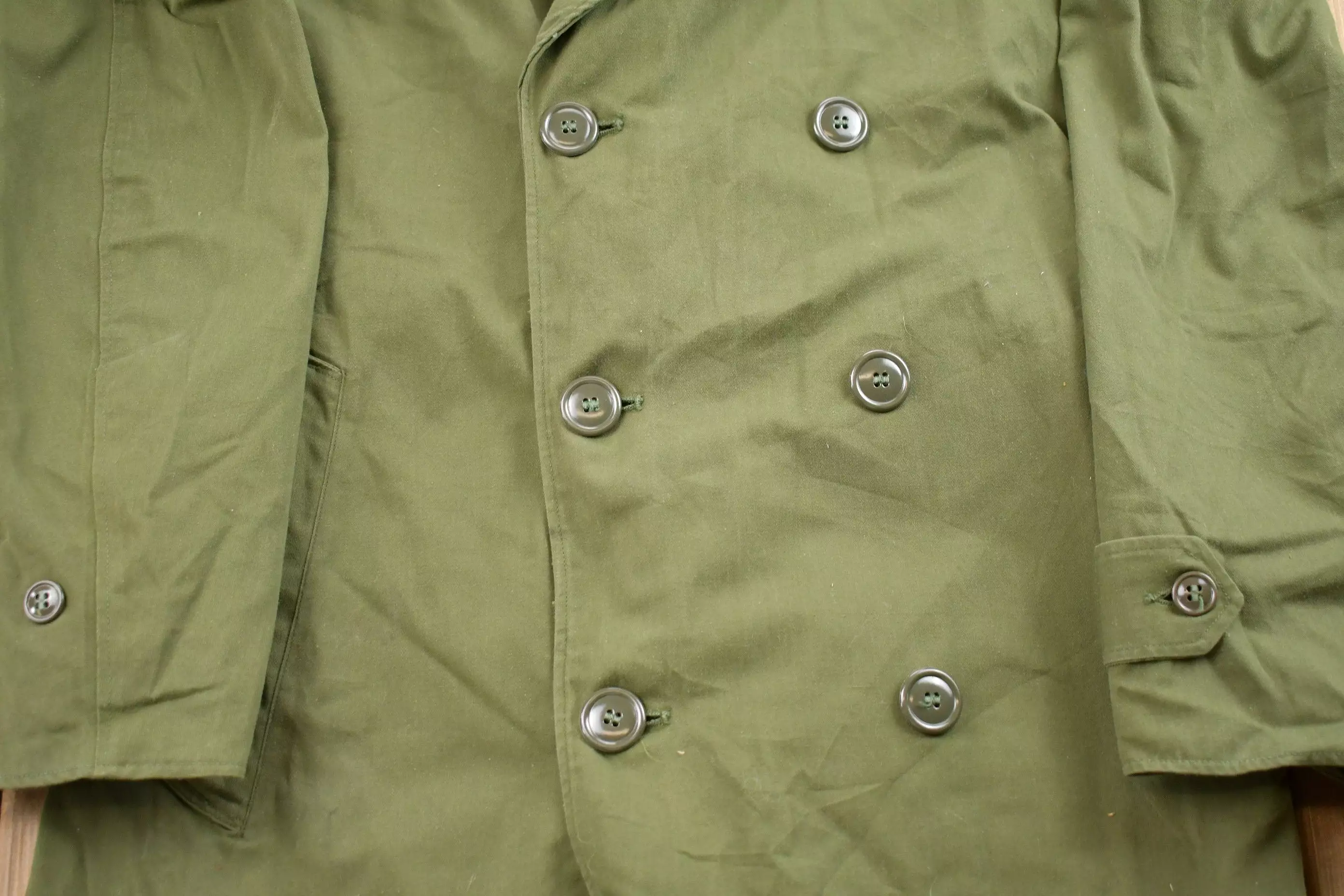 Vintage 1960s Military Parka Overcoat / Button Up Jacket / US Army Green / Vintage Army / Army Jacket / Military Full Length Par