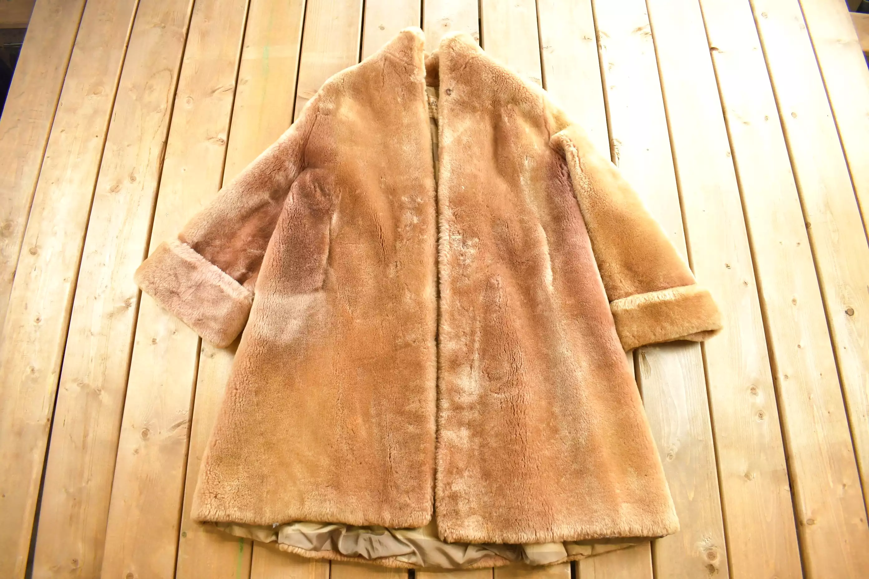 Vintage 1970s Full Length Sheered Mink Fur Coat / Vintage Mink Jacket / Shaved Fur / Made In USA / True Vintage